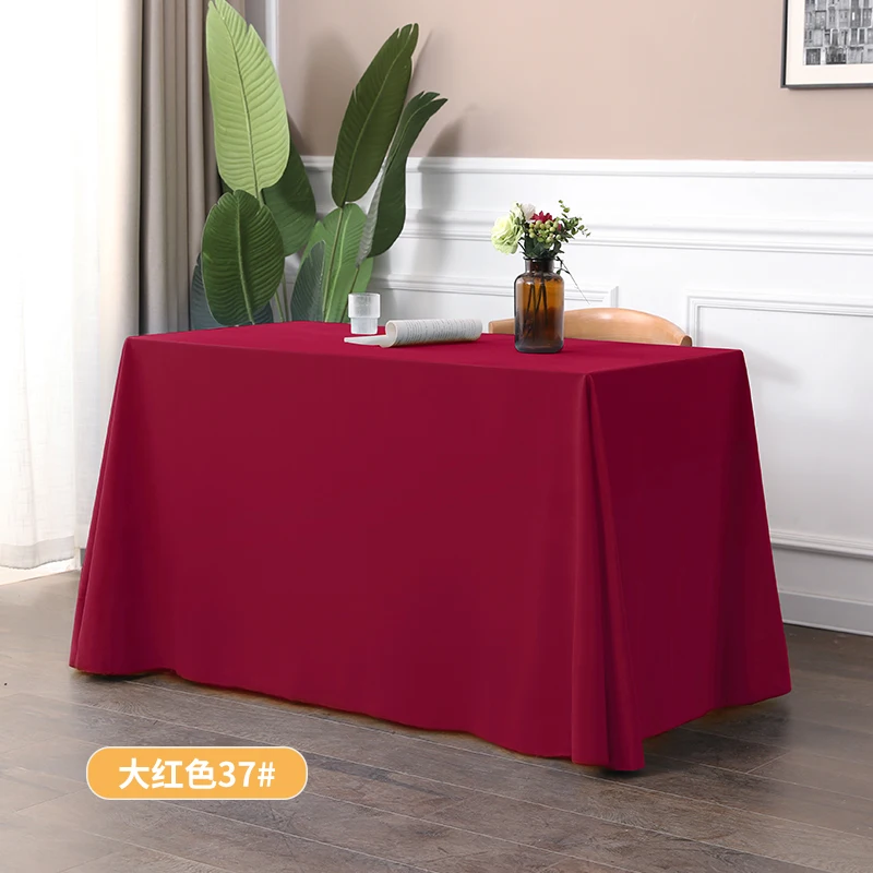 F3 solid color conference tablecloth office rectangular printed tablecloth tablecloth sign-in table velvet table