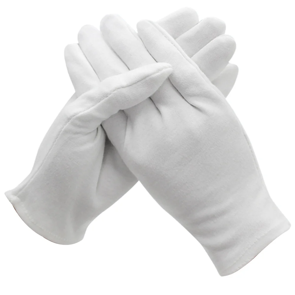 

6Pair Pure Cotton Safety Gloves Lightweight Protective Work Gloves for Industrial Gardening Cleaning Salon Use