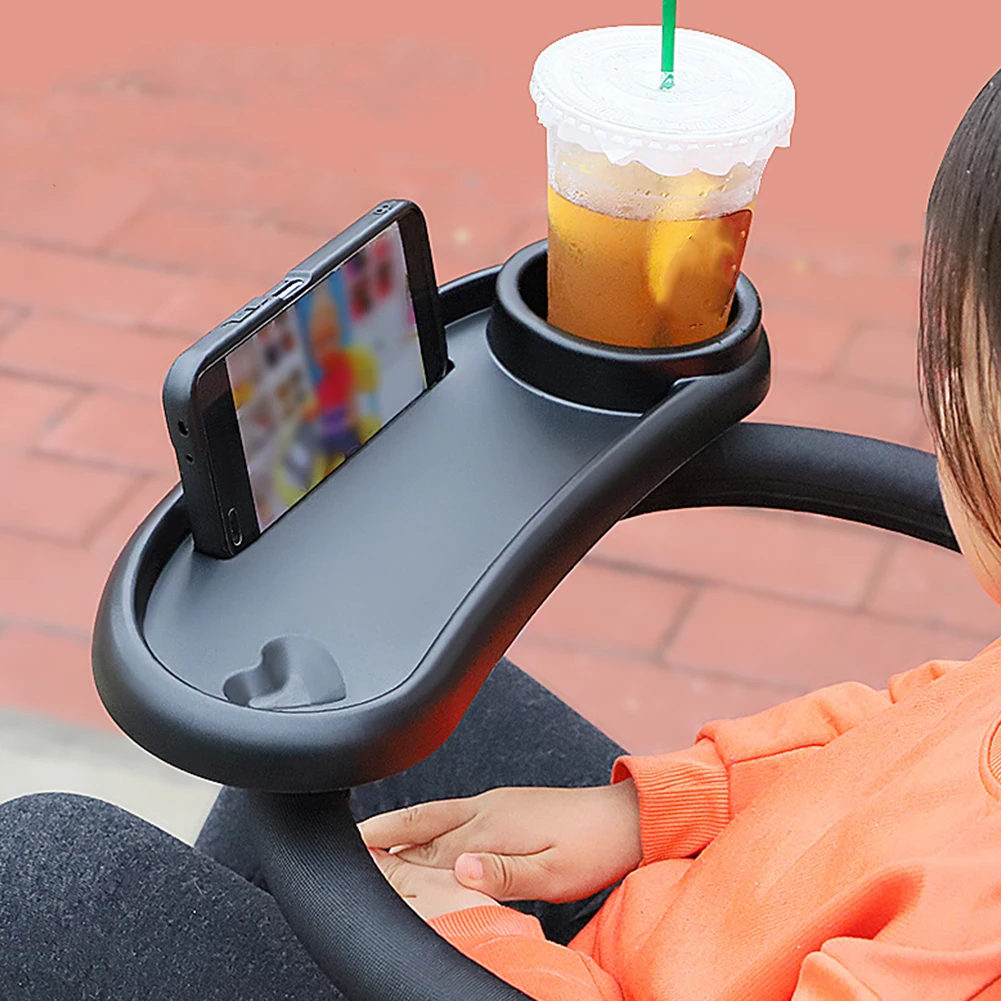 

3 In 1 Stroller Cup Holder Removable Infant Stroller Dinner Table Tray Stroller Snack Catcher and Drink Holder