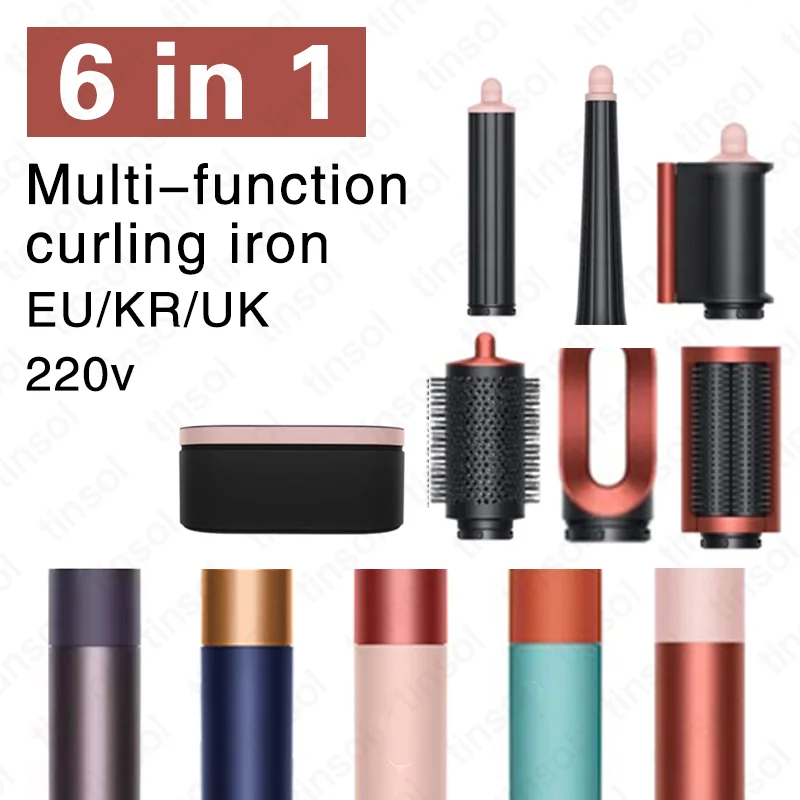 

Upgraded 6-in-1 Multifunctional Hair Dryer Styling Tool Curling Iron Hot Air Brush Professional Salon Hair Styling Device