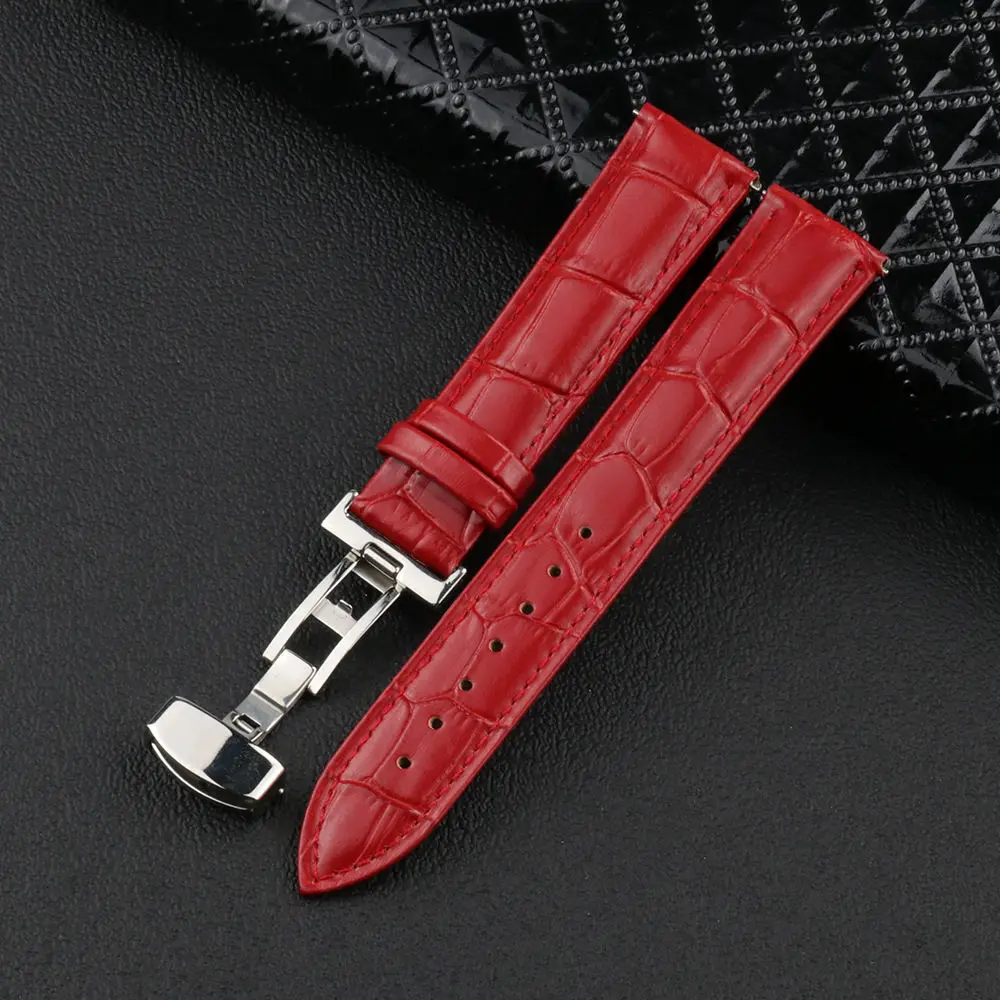 Quick Release Genuine Leather Band with Bamboo Texture Strap Watch Bracelet Accessories Animal Skin Strap High Quality