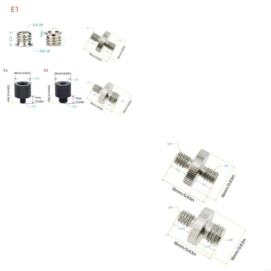 

Multiple Device Tripods Thread Adapters Set of 6Pieces for Photography Lighting Rigs and Smartphone Mounts