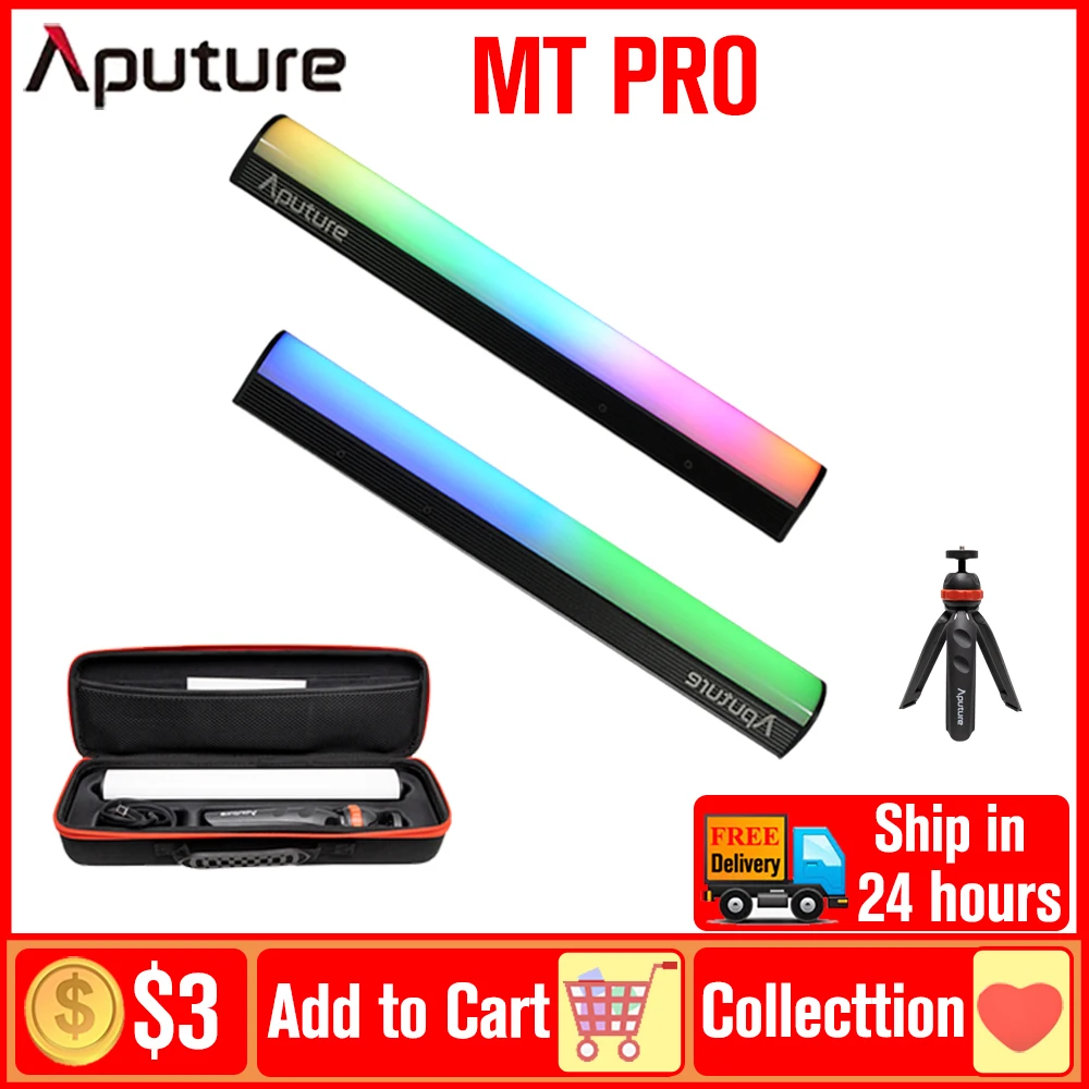 Aputure MT PRO RGB Красочная ледяная палочка Ручной светодиодный светильник для фотосъемки Трубчатый светильник Светодиодный светильник для видеосъемки для Youtube Video Studio