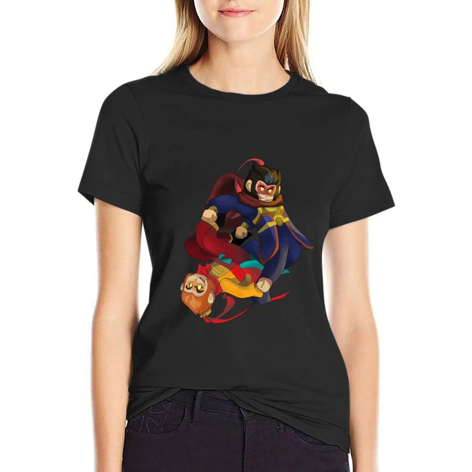 

Monkie Kid: Macaque & Monkey King T-Shirt tees sports fans Woman clothes