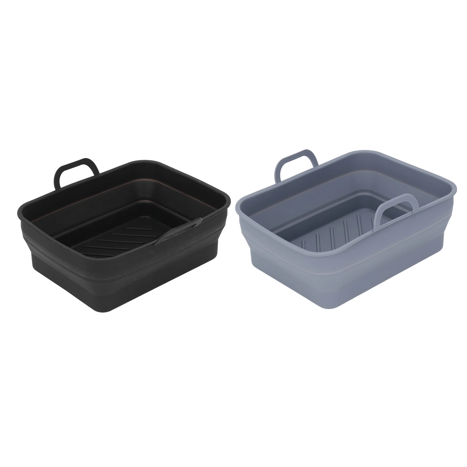 Silicone Fryer Liner Silicone Fryer Pot -40℃ To 250℃ Non Stick Food Grade Resuable Rectangular Raised Lines Handle for