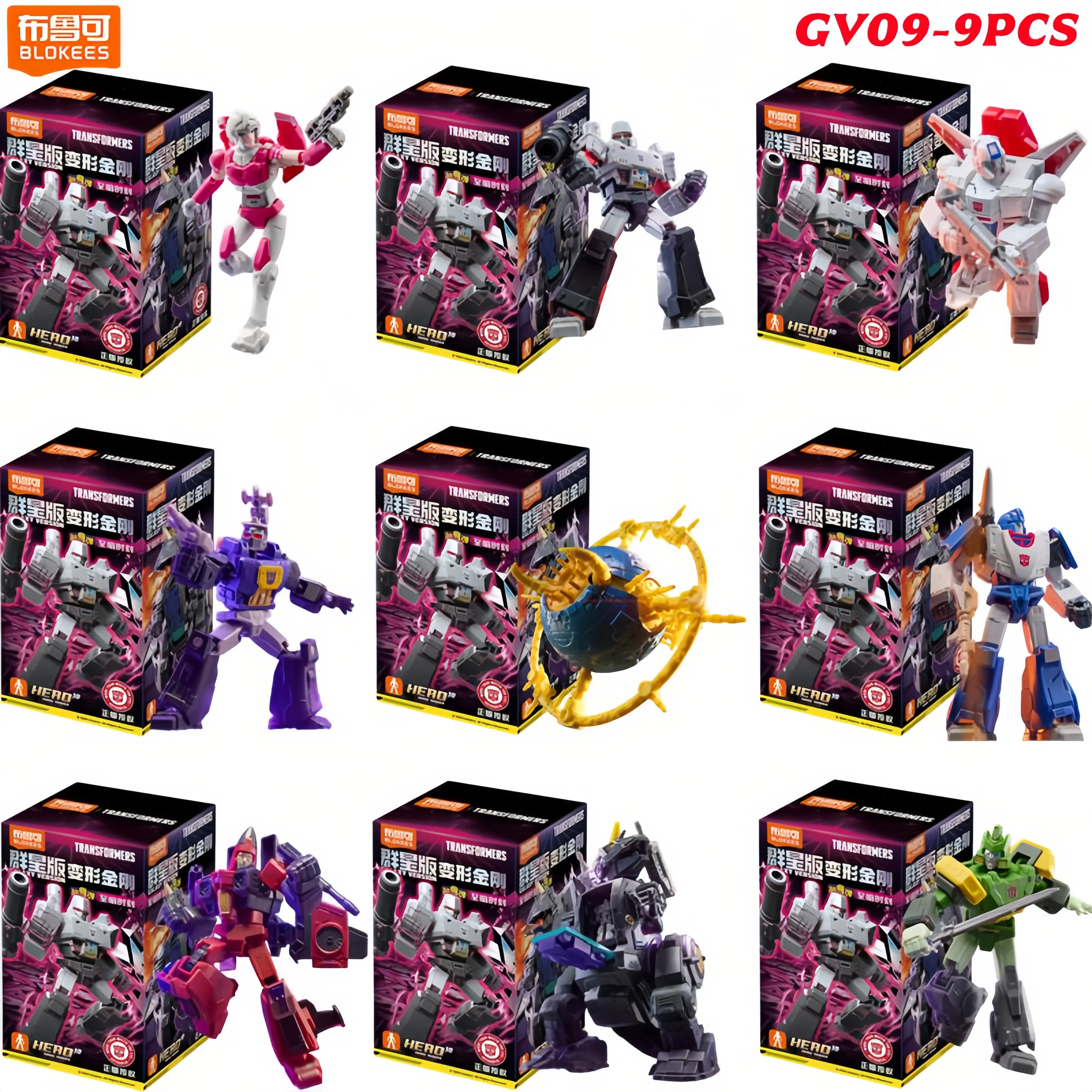 

Коллекционные фигурки Buluke Transformers Galaxy Version GV09-9PCS: Унитрон, Блайтвинг, Метроплекс — Анимационные фильмы, экшн-фигурки, подарки