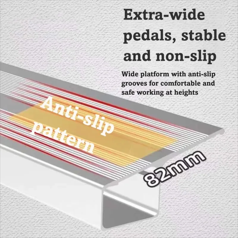 Heavy Duty Aluminum Alloy Telescopic Ladder with Hook Single Sided Design for Engineering and Household Loft Use