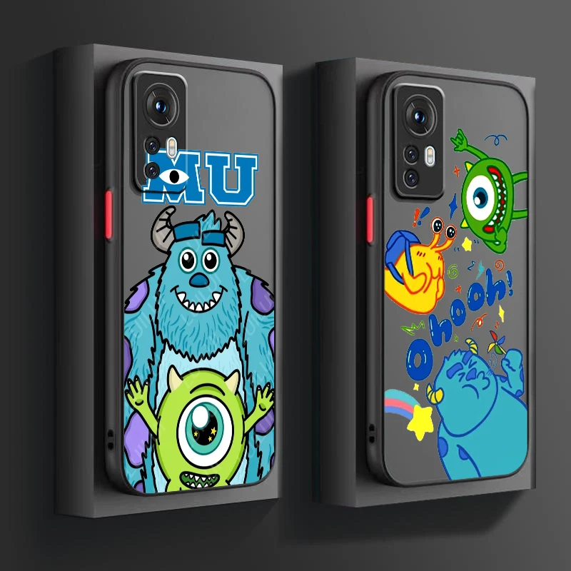 

Monsters, Inc. Art Cute Frosted Translucent For Xiaomi Mi 13 12 12T 11T 11 11i 10T 10 9T Pro Lite Ultra 5G Back Phone Case