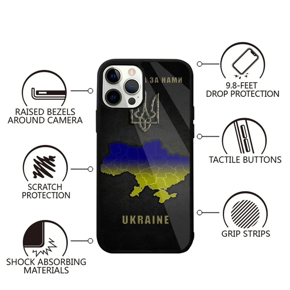 Ukraine Ukrainian Flag  Phone Case Strong Magnetic For IPhone 16,15,14,13,Pro,Max,Plus,11,12,Mini For Magsafe Wireless Charging