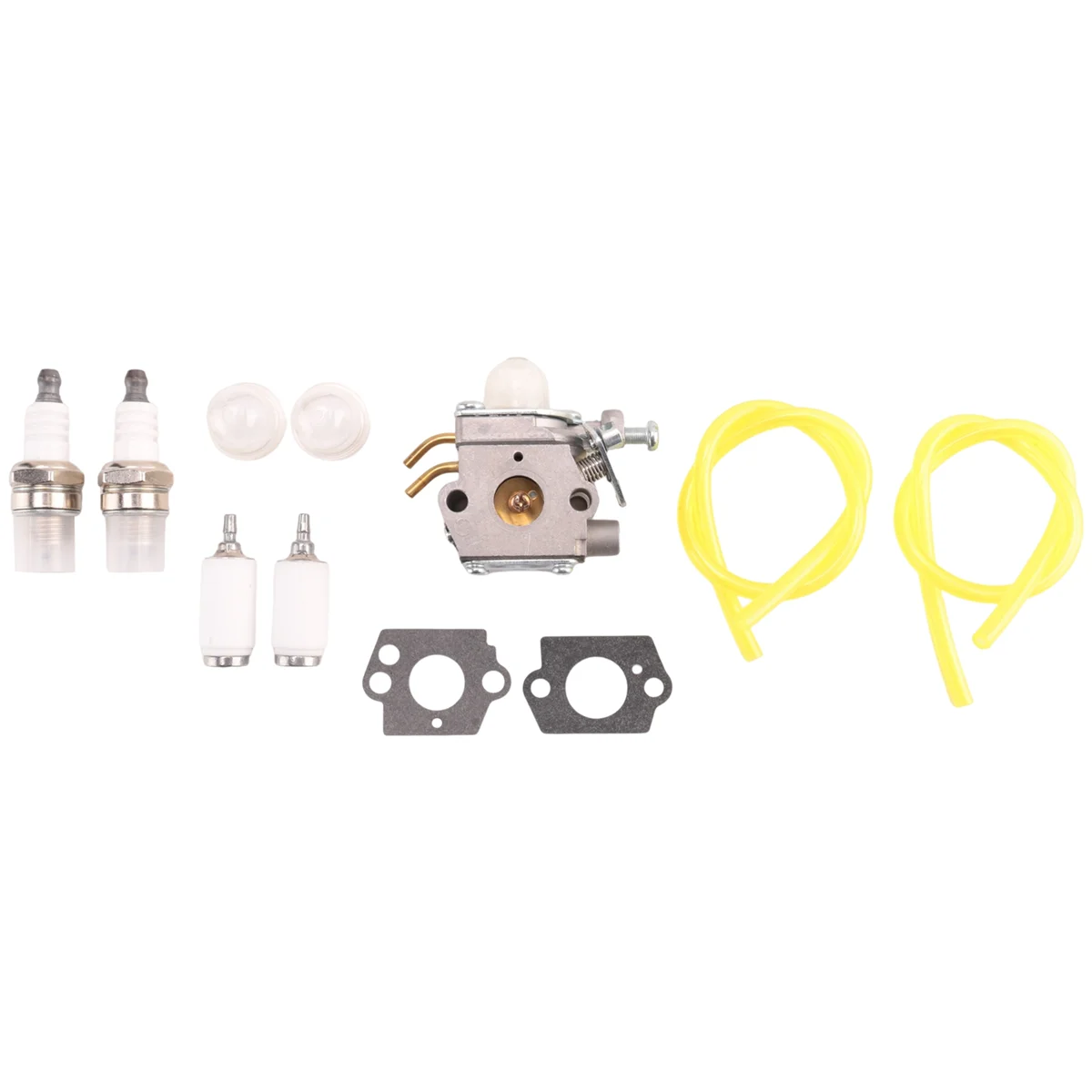 C1UH142 Carburetor with Fuel Line Tune Up Kit for Homelite UT-085801 UT-21947 Craftsman 26CC Edger String Trimmer Blower