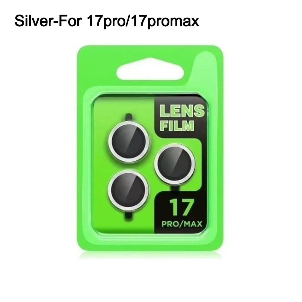 

Металлическая защитная пленка из закаленного стекла для объектива камеры 3D, полное покрытие, защита от царапин, накладка на камеру для iPhone 17 Pro/17 Pro Max