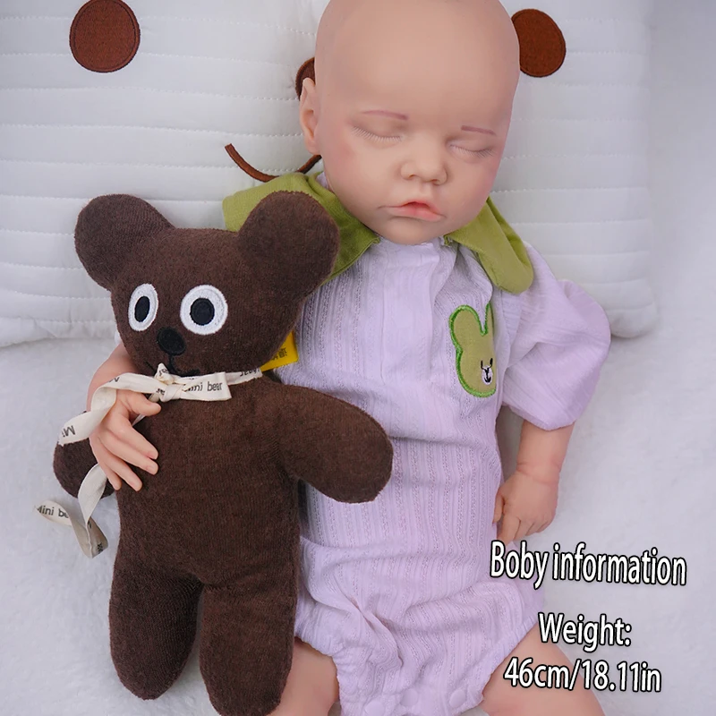 Poupées Reborn 100% Silicone faites à la main, peintes en 3D, douces, 20 pouces, bébé fille Loulou