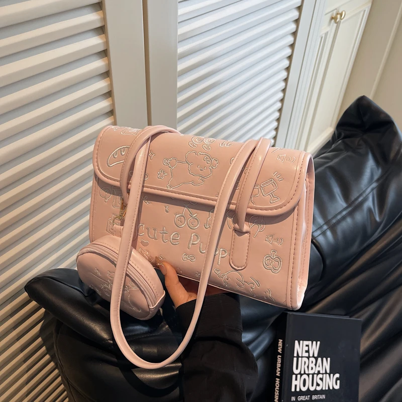

This Year's Popular Pink Underarm Bag for Women 2025 New Trend Single Shoulder Small Square Bag High-end Handbag Handtasche