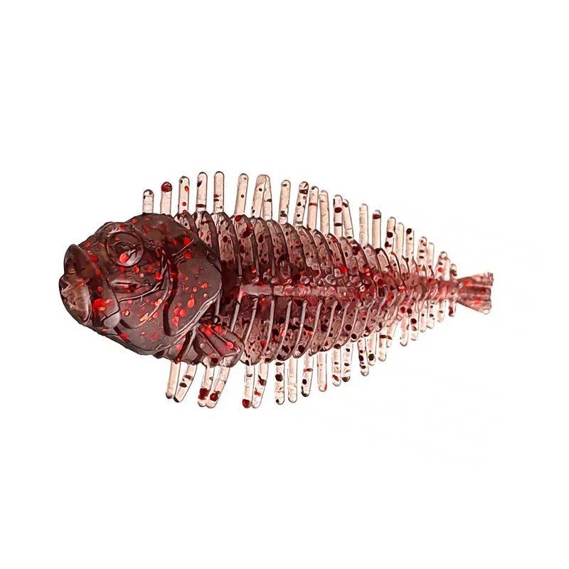 بازوكا الصيد إغراء Pesca عظم السمك مرونة عالية المحاكاة الحيوية سيليكون لينة شاد المتذبذب تهزهز دودة سويم الكارب باس بايك