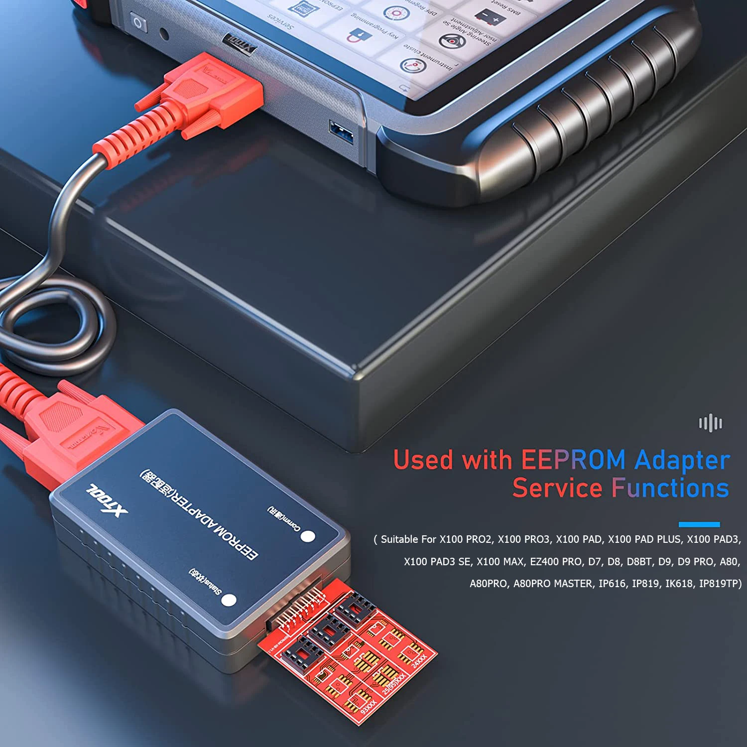 Xtol-محول EEPROM الأصلي ، رمز Pincode ، برمجة المفاتيح ، ملحق ، رمز أمان ، مناسب لـ X100PAD3 ، X100MAX ، D7 ، D8 ، D9 ، IP616 ، D8S