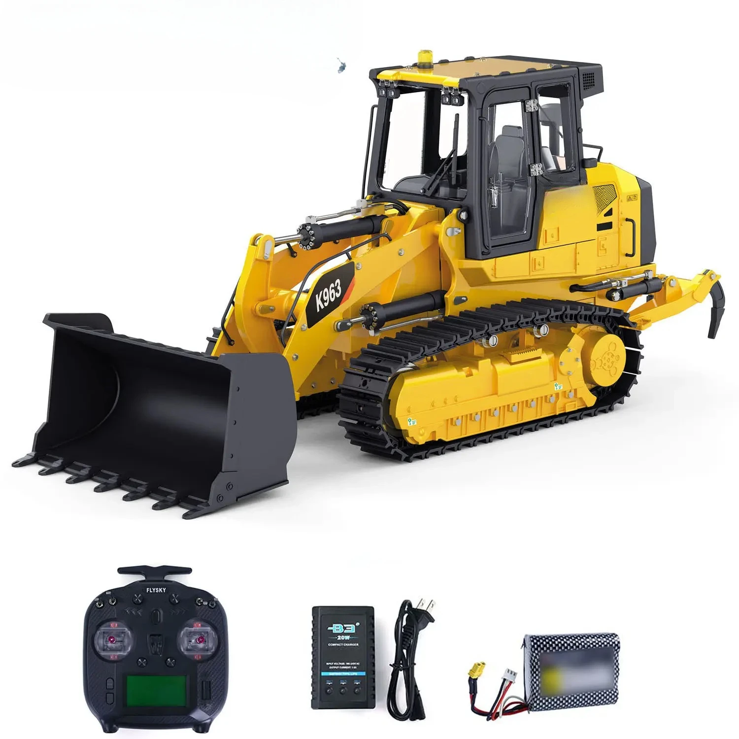 K963-100  1/16  Hydraulic RC Loader Metal Radio Control Track Bulldozer Crawler  Construction Model