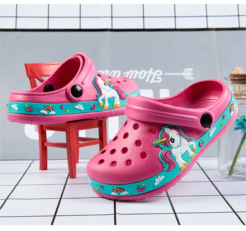 Nette Neue Tier Baby Jungen Hausschuhe Sommer Kinder Cartoon Sandalen Kleinkind Strand Schuhe Mädchen Nette Rutschen Kinder Hausschuhe – Detail 9