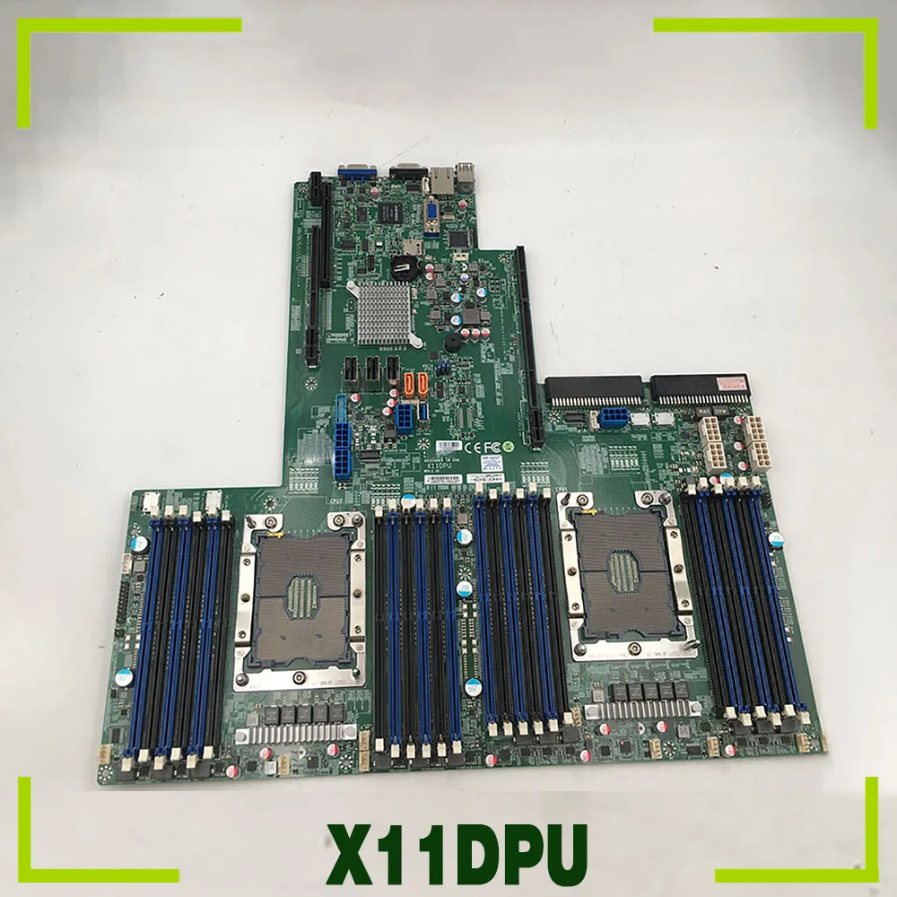 For Supermicro Server Motherboard 2nd Gen Xeon Scalable Processors Dual Socket NVMe x4 PCI-E 3.0 LGA-3647 DDR4 X11DPU 