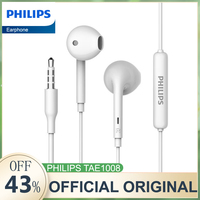 Philips TAE1008 Wired Music Earphone Wire Control HD Microphone Call Headphone 3.5mm Interface Headset for Huawei Xiaomi General