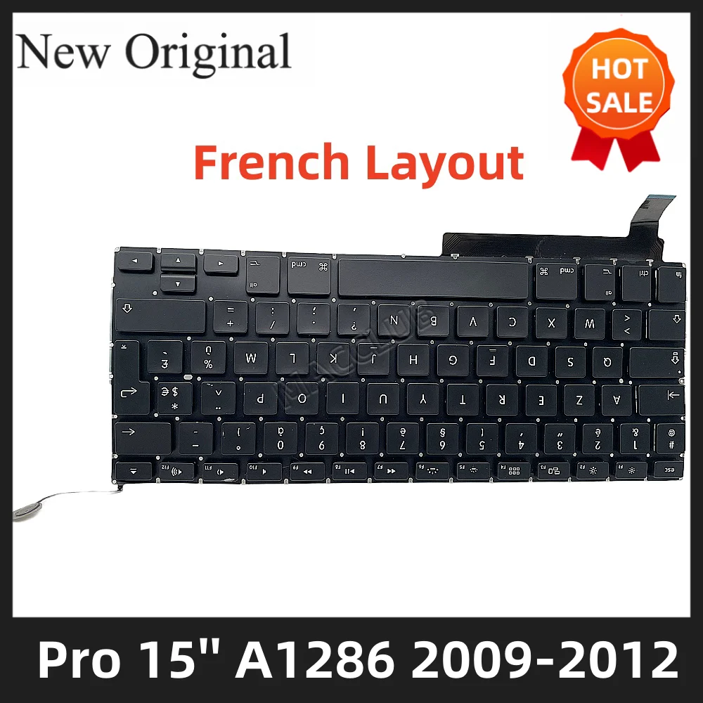 

A1286 French France UK Layout Keyboard for Macbook Pro 15'' A1286 2009 2010 2011 2012 EMC 2255 2324 2325 2353 2563 2556 keyboard