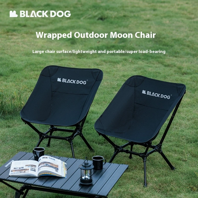 Naturehike BLACKDOG كرسي القمر في الهواء الطلق ارتفاع منخفض قابل للتعديل التخييم السفر نزهة كرسي الشاطئ ارتفاع مقعد واسع 900D أكسفورد القماش