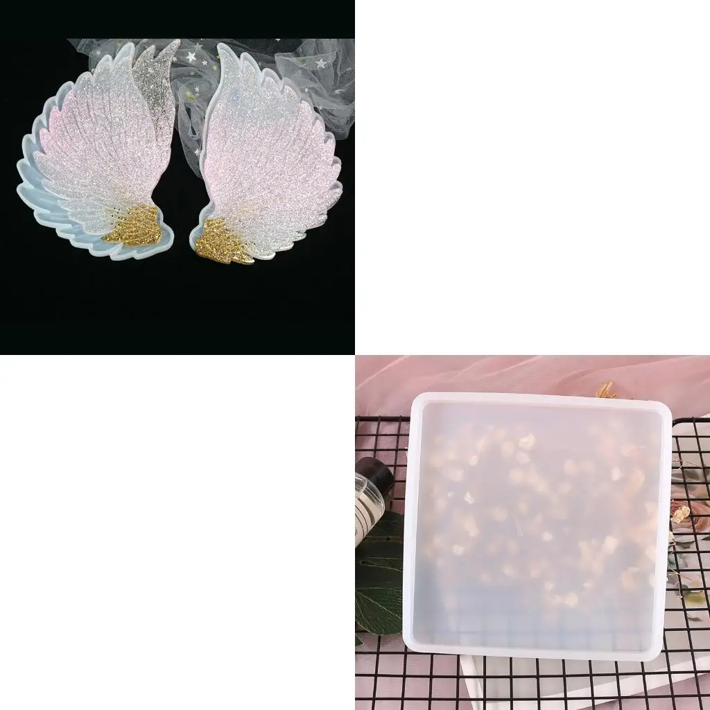  Silicone Angel Wing Shaped Mold Wings Epoxy Casting Mold for Making Jewelry Tray
