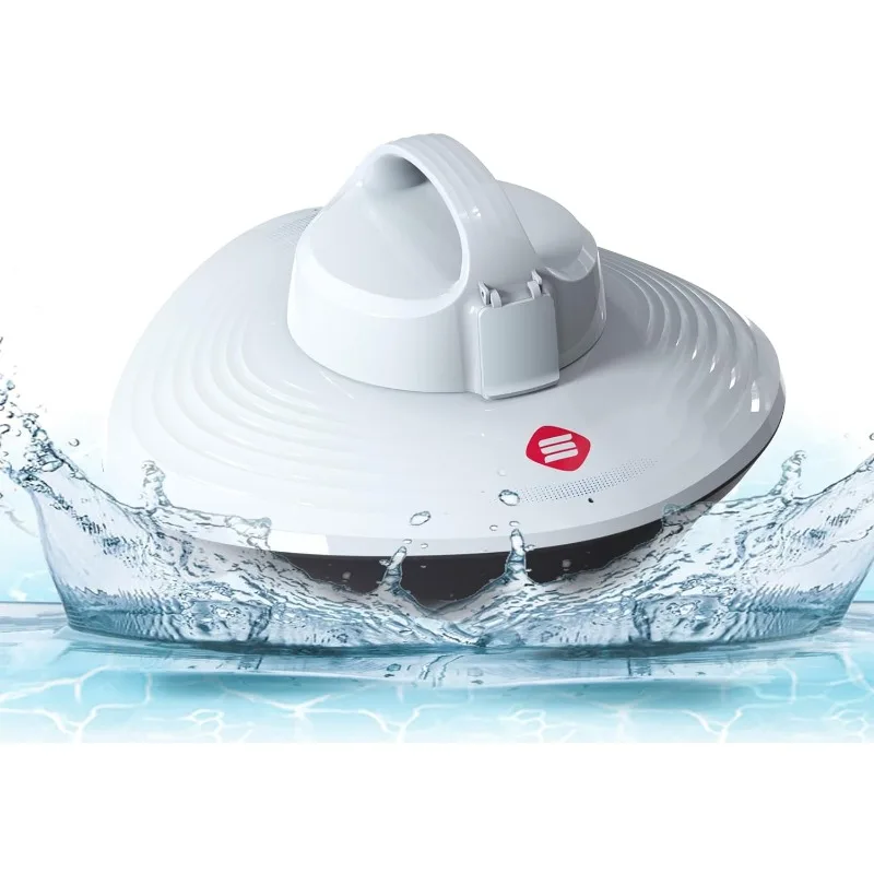 Aspirateur de piscine robotique sans fil avec poignée supérieure, nettoyeur d'eau automatique pour piscine hors sol et encastrée