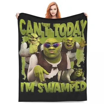 Swamped Shrek Blanket Decorative Flannel Throw Blanket For Couch Bed Soft Warm Custom Quality Bedspread Birthday Present