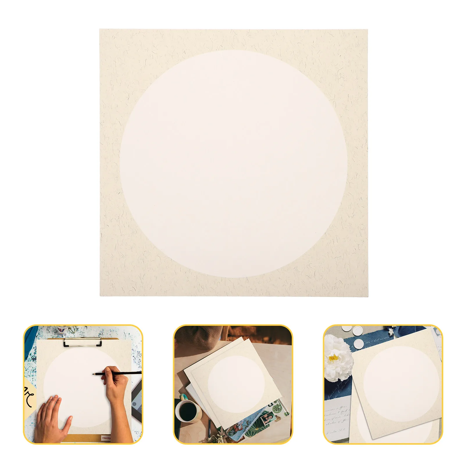 

2 упаковки круглой неокрашенной бумаги Xuan ручной работы, средней впитываемости чернил, с медленным проникновением, для каллиграфии, живописи, письма, рисовая бумага для творчества