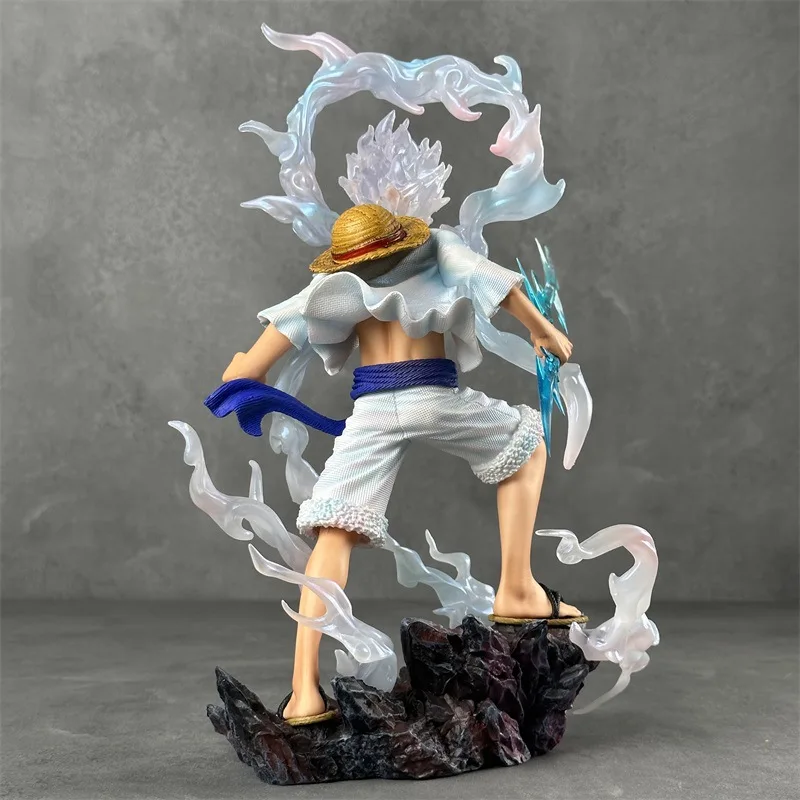 Estatua de Anime de One Piece, decoración de engranaje, Fifth Sun God, NikaAction, Rayo, morfología, decoración, muñeca, juguetes, 28CM