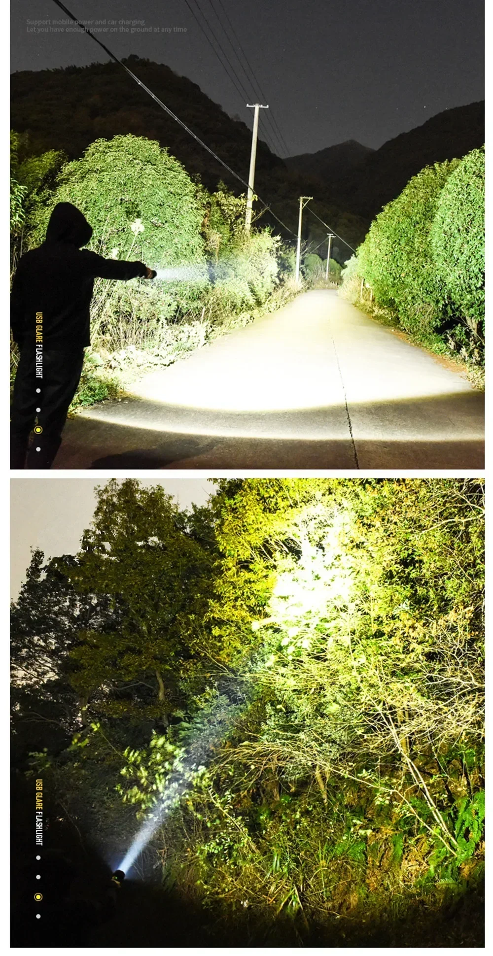 USB wiederaufladbare, superhelle LED-Taschenlampe, XHP70.2, taktische Zoomlampe mit 18650- oder 26650-Akku für Camping – Detail 5