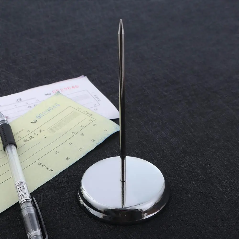 مكتب بار مذكرة الفولاذ المقاوم للصدأ مكتب ورقة حامل استلام سبايك عصا تحقق بيل شوكة قضيب مستقيم