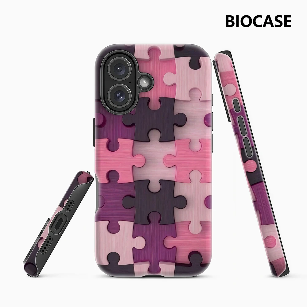 Rosa Puzzle-Mosaik IPhone 17 Must-Haves Handyhülle für IPhone 17 16 15 14 13 12 11 Pro Max Plus Doppelschichtige Rückseite
