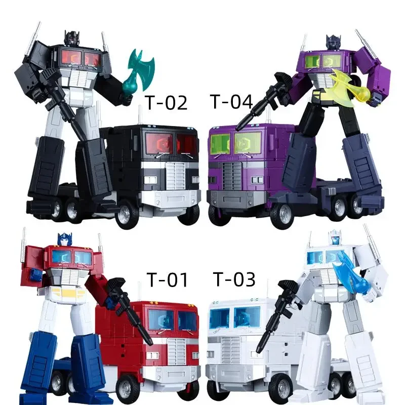 30CM Trasformazione Optimus PrimeCommander T-01T-02 T-03 T-04 G1 Action Figure Garage Kit Modello Giocattolo Regalo del Ragazzo