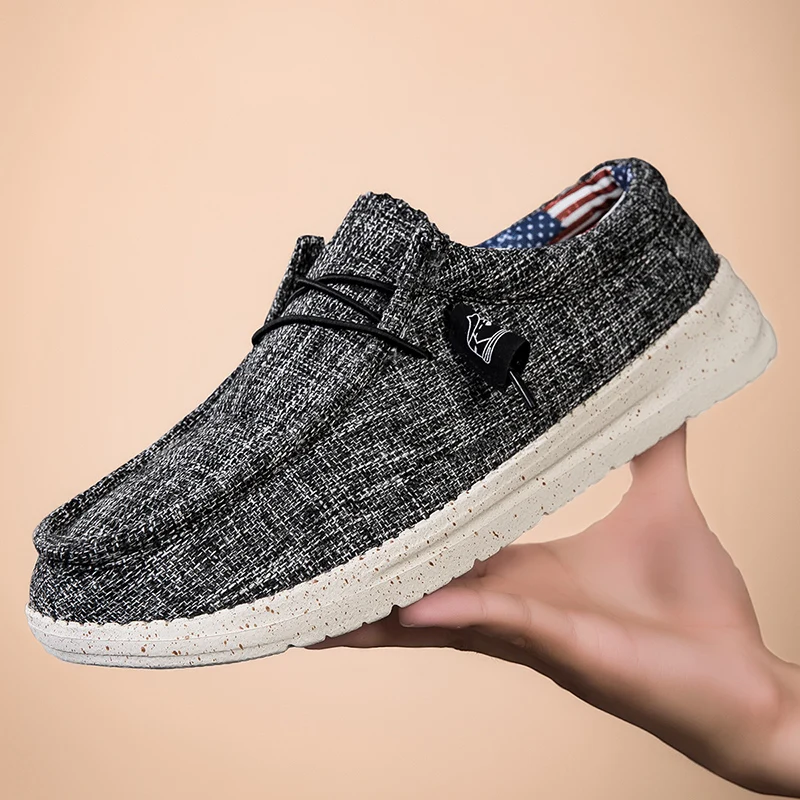Big Size 48 49 50 Men Slip On Loafers Breathable Elastic Quick Laces Lightweight Non Slip Casual Shoes for Daily Travel Driving