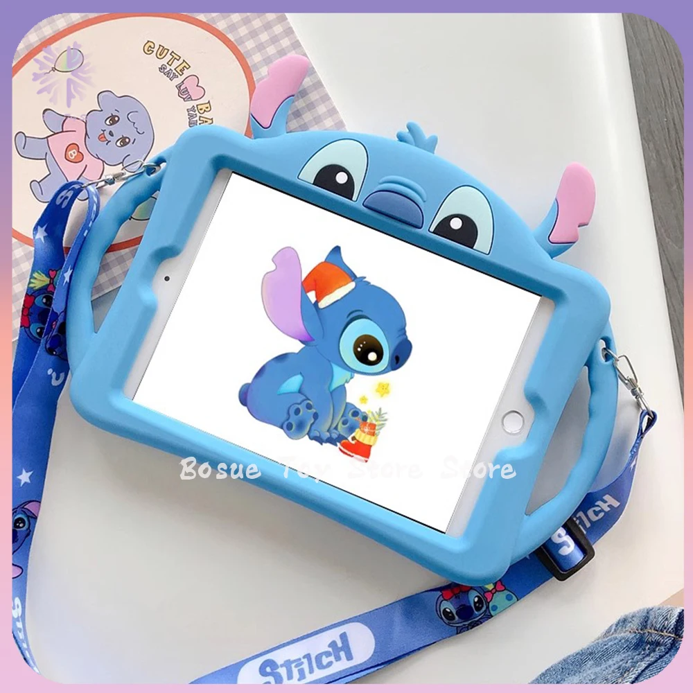 Disney Stitch Tablet Case Tablet Protective Ipad Pro Air 3 4 5 Mini 4 5 6 2022 10 Generation 10.2inch Stitch Christmas Gift Toys