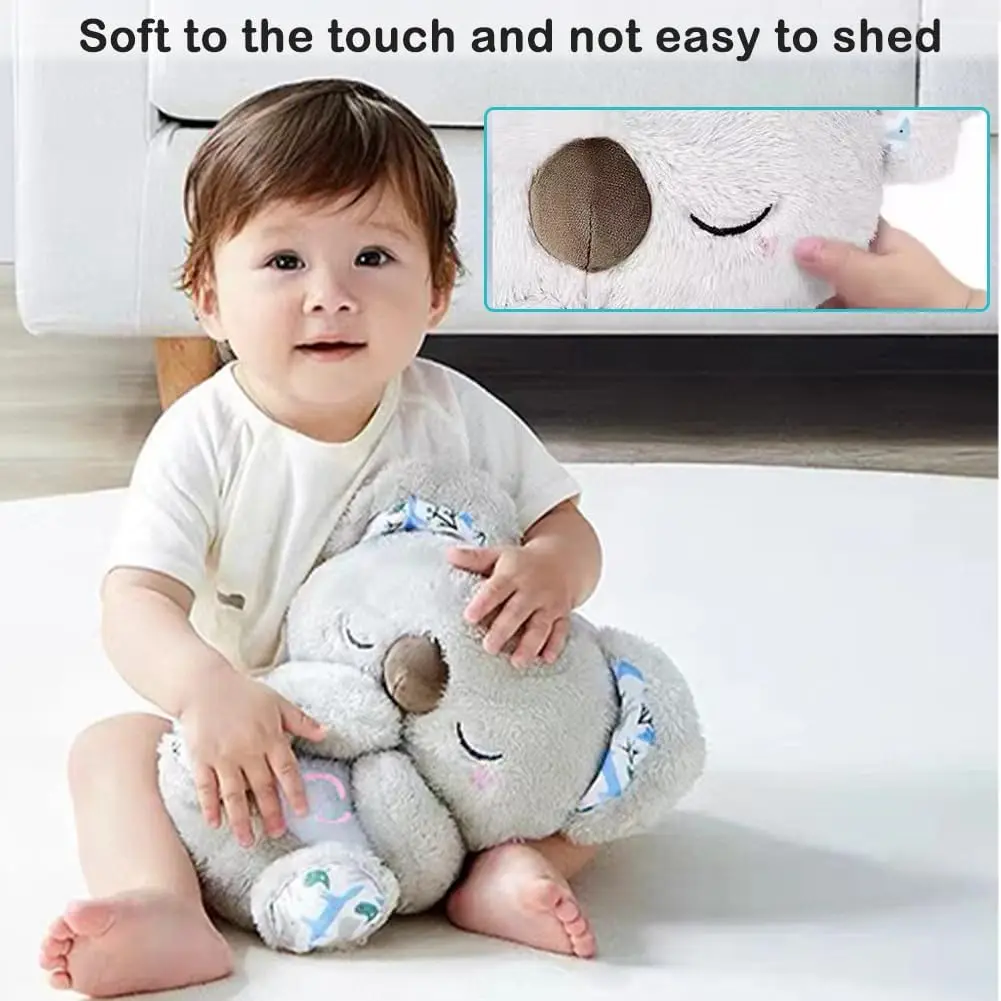 Beruhigender Atemotter zur Angstlinderung von Koala, beruhigender Atemotter, beruhigender Koalabär aus Plüsch mit Musiklichtern und rhythmischer Atembewegung, für