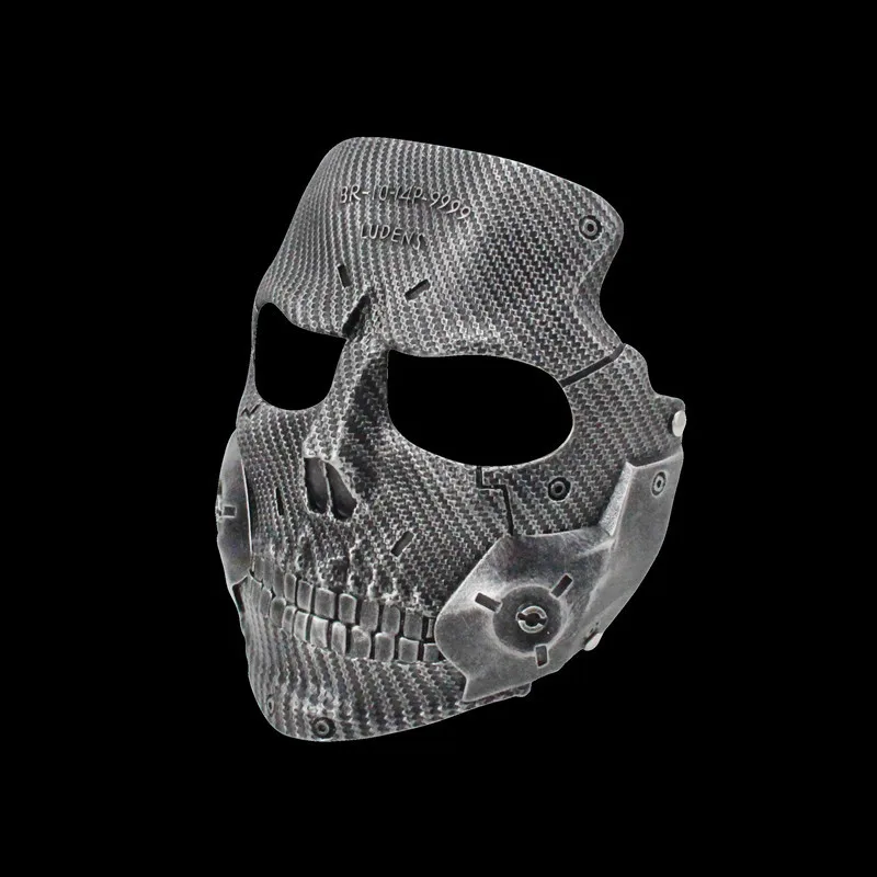 Die-Hard Man Half face Mask Halloween Dress Cosplay Death Stranding Mask Resin Half face Man Game Character Cosplay Mask