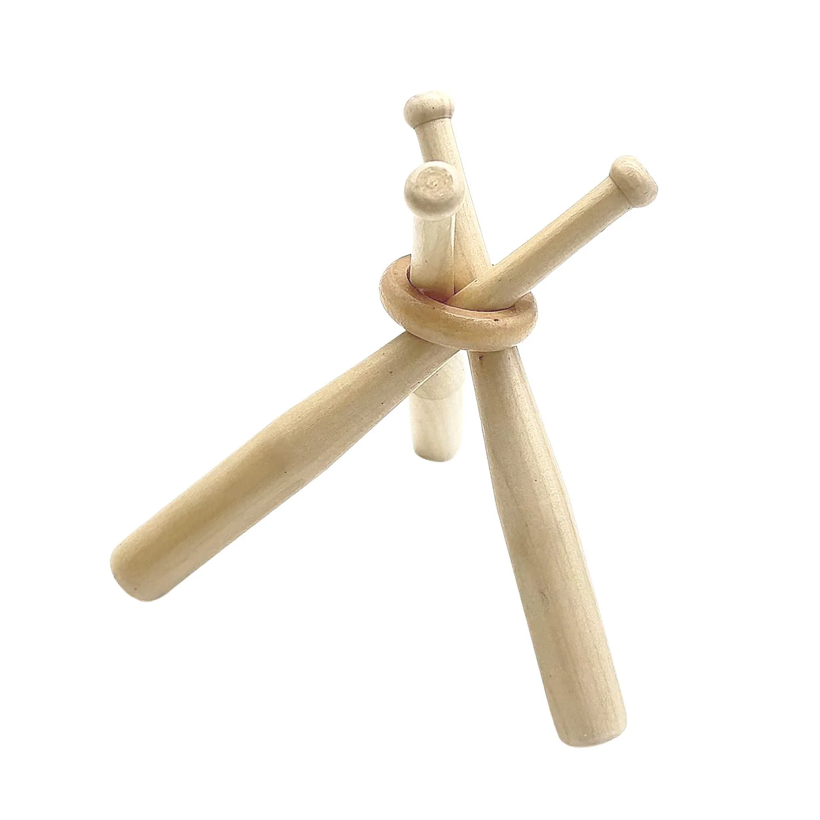 Wooden Baseball Display Holder Easy to Detach Classic Design Bat Ball Holder Suitable for Baseball Players Fans THJ99