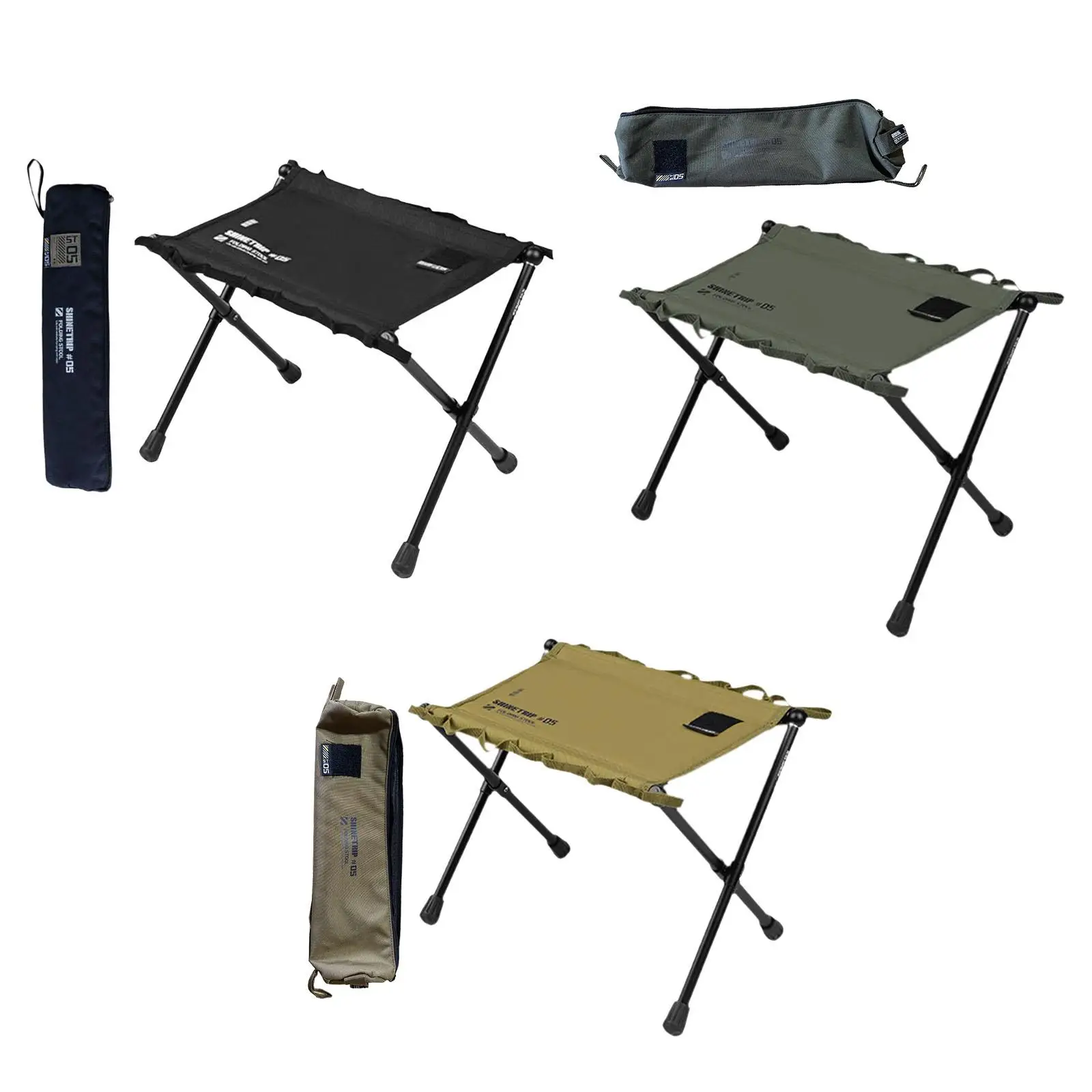 Portable Folding Stool Camping Stool Wear Resistant Metal Frame Foldable