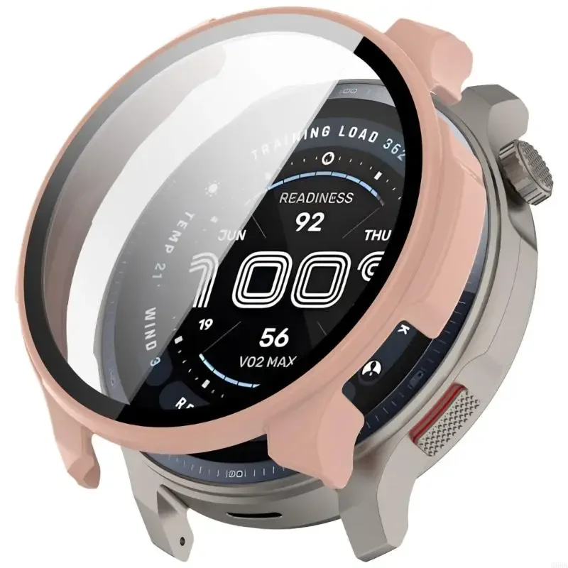 균형을위한 강화 유리 필름이있는 스마트 워치 커버 쉘 케이스 2 시계 화면 보호기 필름 스크래치 스크래치 스크래치 케이스