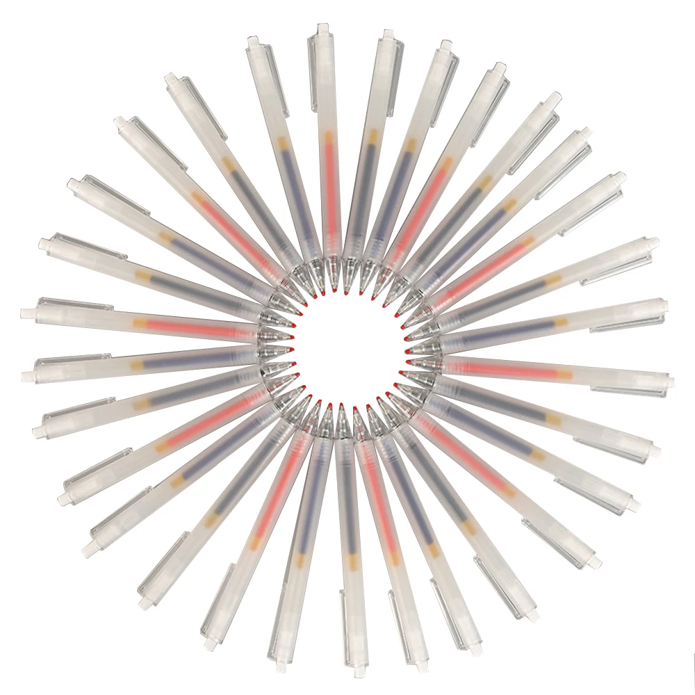 

Набор из 5 гелевых ручек 0,5 мм (черные/красные/синие) для офиса, нажимные, нейтральные, для студентов, деловых подписей, прозрачные, в стиле Ins