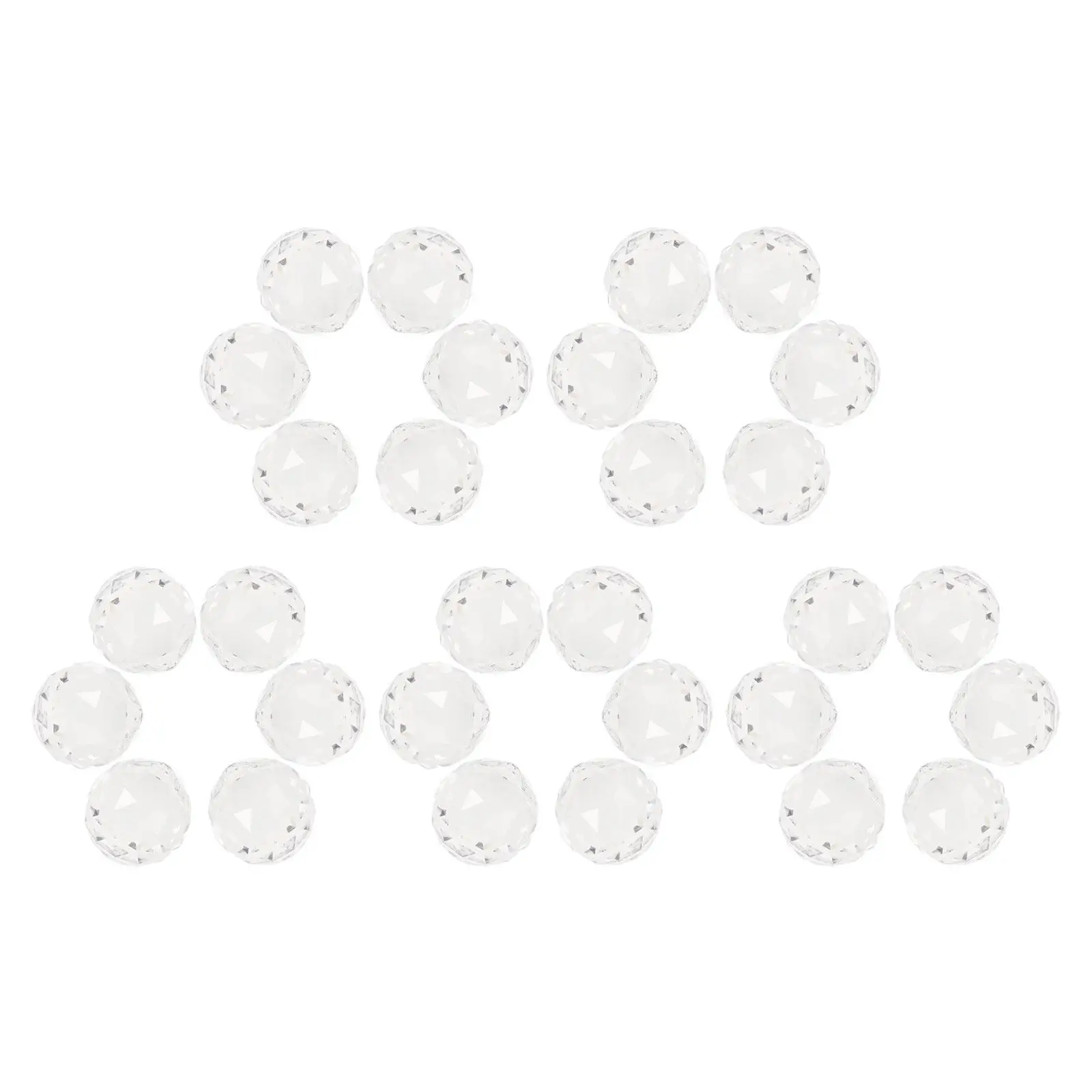30Pcs Crystal Sun Catcher Beads High Transparency Prism Balls Clear Hanging Ornaments for Window Indoor Home Decor Craft Kit