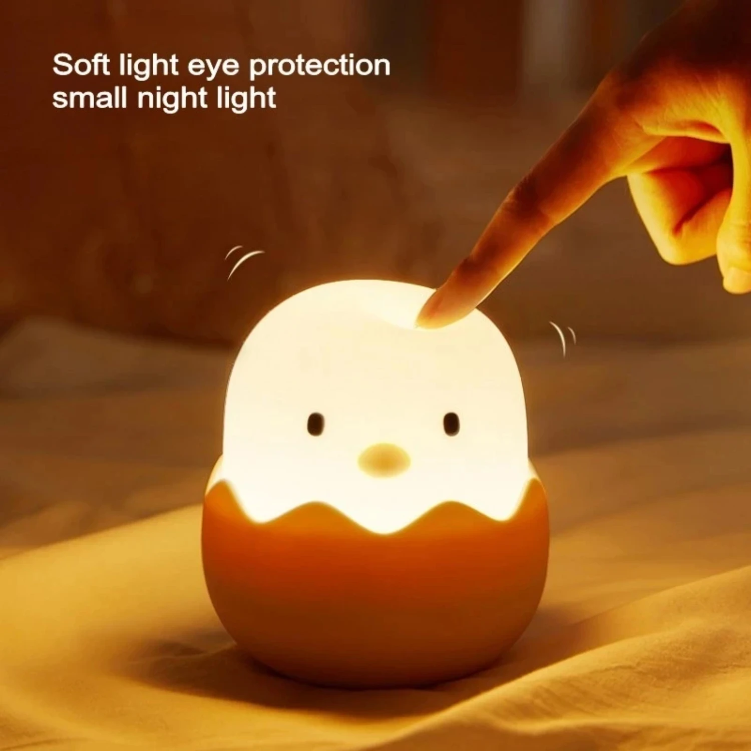 Soft and Adorable Cute LED Animal Egg Shell Chick Night Light for Children - Functional, Cute, and USB Rechargeable Bedside Lamp