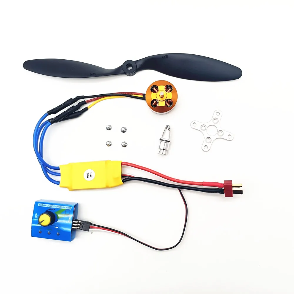 Brushless Motor A2212 1400KV 2200KV 30A 40A ESC 6040 8060 Propeller for RC Fixed Wing Helicopte Violent small fan su27 kt