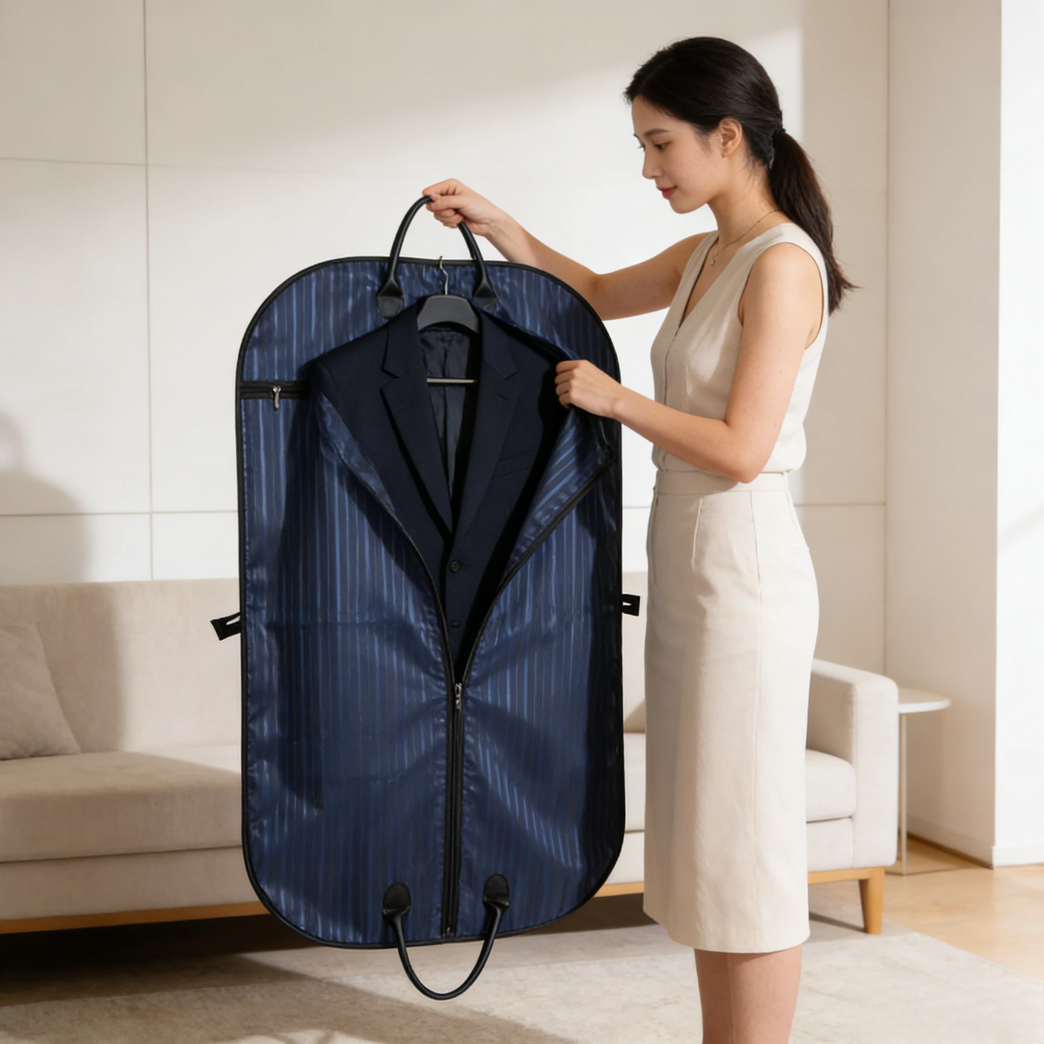 

Новый чехол для одежды из ткани Оксфорд, водонепроницаемый, для хранения костюмов, пальто, курток и другой одежды, органайзер для гардероба