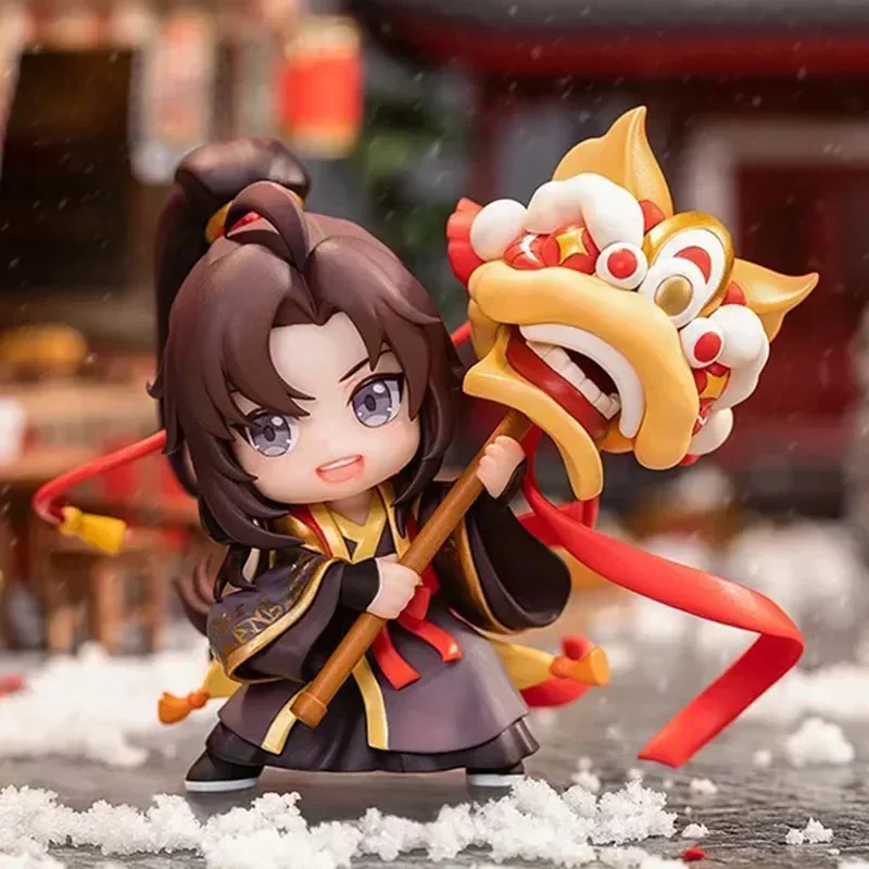 Patriarca di Magic Dao Figure Q-version Wei Wuxian Wangji Kawaii Anime Figure Model Doll Collection Toys Ornament regali di capodanno