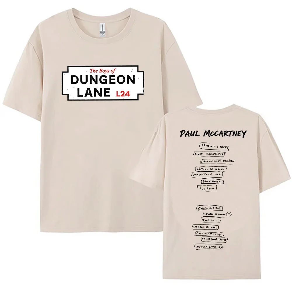 Camiseta The Boys of Dungeon Lane, camisetas con diseño de cantante de Paul McCartney, camiseta de algodón de manga corta de verano para mujer, mercancía gráfica