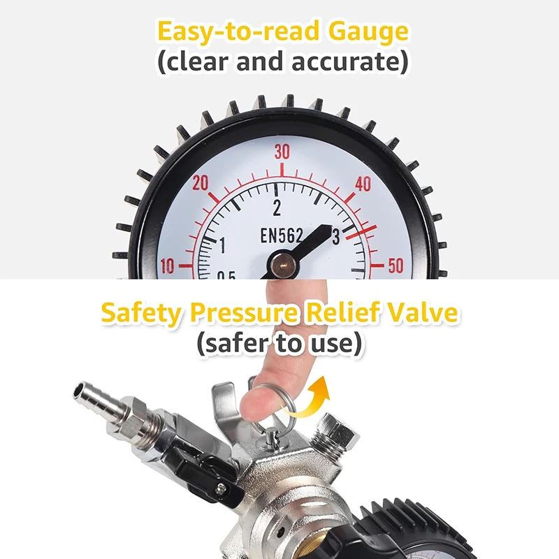 Beer Secondary Regulator,Commercial Brewing Co2 Regulator for Independent Control & Setting Specific Pressure for Different Beer