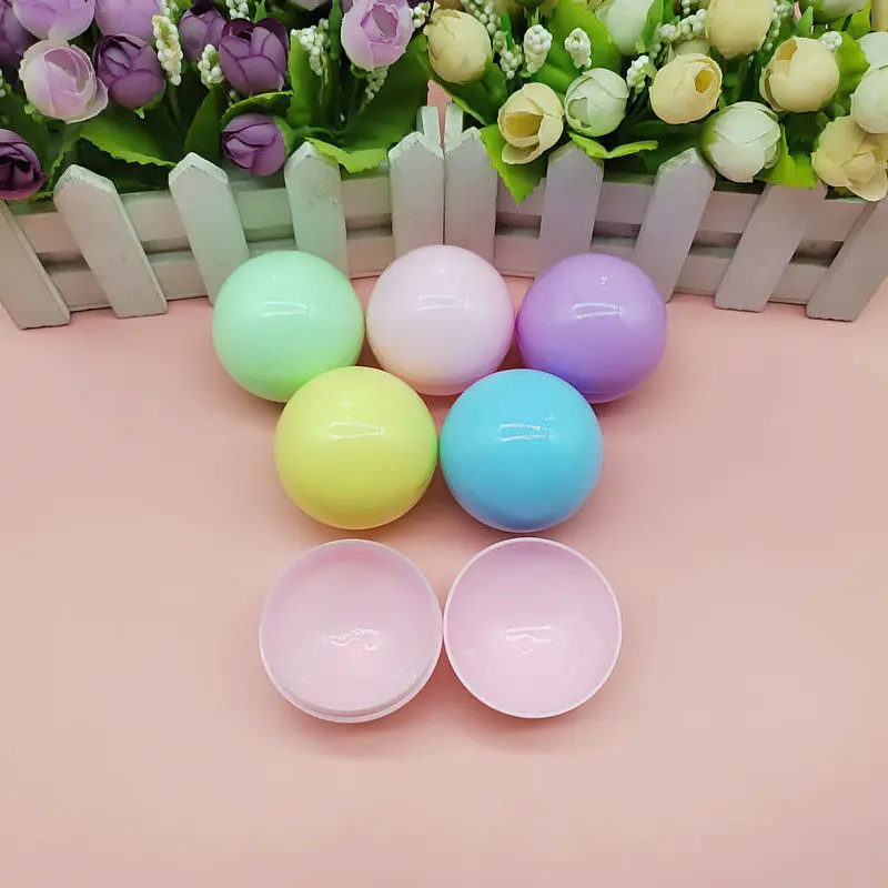 10-100Pcs 50mm 55mm Twisted Egg Shells Open/close Empty Balls Lottery Ball Hollow Balls Decoration PP Balls For Activity Props